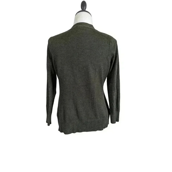 Tailor B.Moss V-neck Button Up Cardigan Sweater Dark Green Size M - Picture 3 of 4